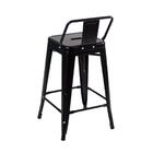 Kit - 6 X Banquetas Iron Tolix Com Encosto - 61 Cm - Industri