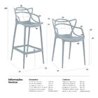 Kit - 6 X Cadeiras + 2 X Banquetas Altas Masters Allegra - Az