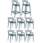 Kit - 6 X Cadeiras + 2 X Banquetas Altas Masters Allegra - Az