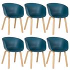 Kit - 6 X Cadeiras Cassia - Turquesa