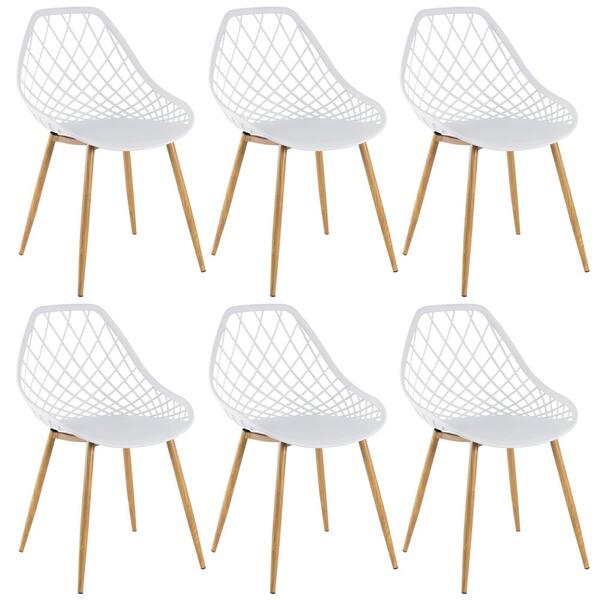 Kit - 6 X Cadeiras Clarice - Cleo - Branco