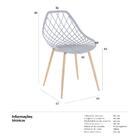 Kit - 6 X Cadeiras Clarice - Cleo - Cinza