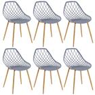 Kit - 6 X Cadeiras Clarice - Cleo - Cinza