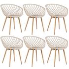 Kit - 6 X Cadeiras Clarice Nest Com Apoio De Braços - Sidera