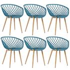Kit - 6 X Cadeiras Clarice Nest Com Apoio De Braços - Sidera