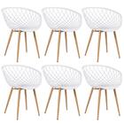 Kit - 6 X Cadeiras Clarice Nest Com Apoio De Braços - Sidera
