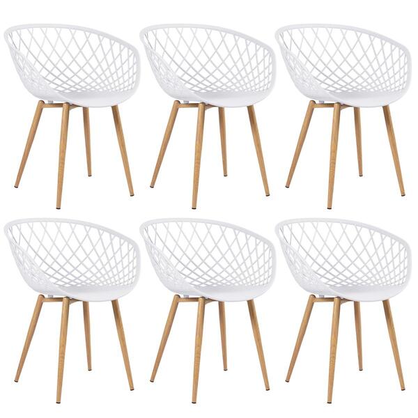Kit - 6 X Cadeiras Clarice Nest Com Apoio De Braços - Sidera