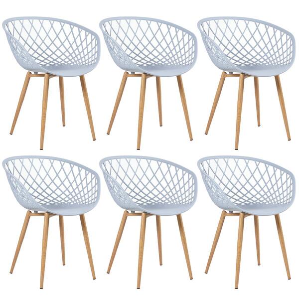 Kit - 6 X Cadeiras Clarice Nest Com Apoio De Braços - Sidera