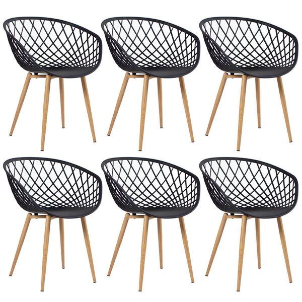 Kit - 6 X Cadeiras Clarice Nest Com Apoio De Braços - Sidera