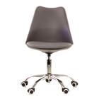 Kit - 6 X Cadeiras De Rodízios Estofadas Tulipa - Office - Es