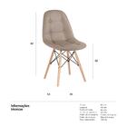 Kit - 6 X Cadeiras Eames Botonê - Nude - Base De Madeira Clara