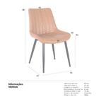 Kit - 6 X Cadeiras Estofadas Chicago - Marrom Caramelo Vintage