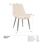 Kit - 6 X Cadeiras Estofadas Chicago - Nude Vintage
