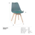 Kit - 6 X Cadeiras Estofadas Leda - Verde Escuro