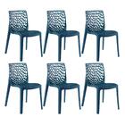 Kit - 6 X Cadeiras Gruvyer - Azul Petróleo
