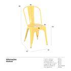 Kit - 6 X Cadeiras Iron Tolix - Amarelo
