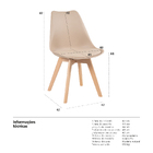 Kit - 6 X Cadeiras Leda - Nude
