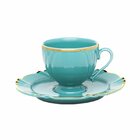 Kit 6 Xícaras Cafézinho Soleil Aurora Oxford® Porcelana Azul