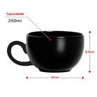 Kit 6 Xícaras Cerâmica Chá Café Pires Folhas Palmeira 250ml