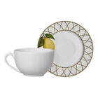 Kit 6 Xícaras Cerâmica Chá Café Pires Lemon 250ml