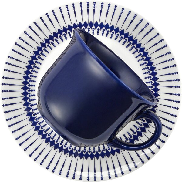 Kit 6 Xícaras Com Pires Biona Colb Oxford® Cerâmica 200 Ml