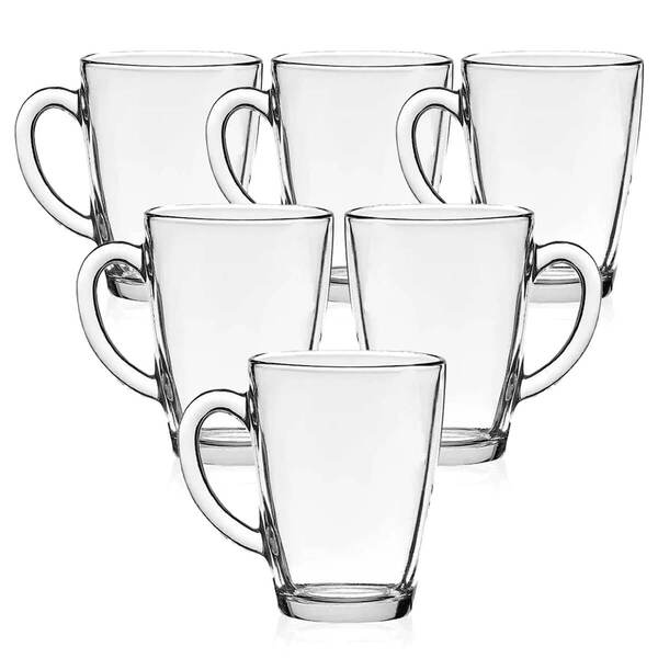 Kit 6 Xícaras De Vidro Lisa 230ml Prince Chá Café