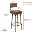 Kit 6 banquetas Barcelona Alta 70cm - Salaone