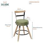 Kit 6 cadeiras Moscou Baixa 50cm - Salaone