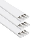 Kit 6mts Canaleta 3 Divisórias 50x20 Cabos Dupla Face Branco