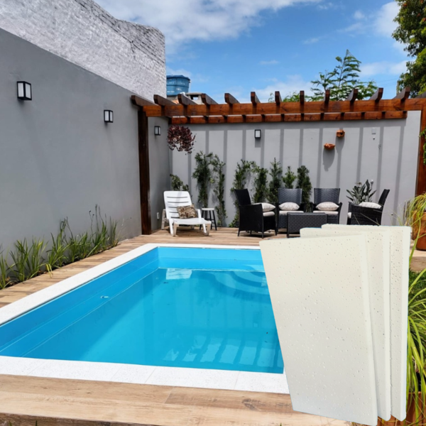 Kit 6pçs Borda Piscina Atermica Sb 50x25x2,0cm Cinza - Silvan