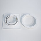 kit 6Spot embutir rente quadrado alumínio injetado orientável