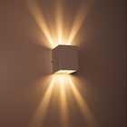 kit 6x Arandela de efeito 6 fachos preta + led 7w 3000k lumin