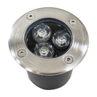 Kit 6x Balizador Inox Led Embuti Solo Piso Luz Verde Refletor