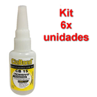 Kit 6x Colas Adesivo Instantâneo Cb 15 Ciabond 20g