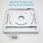 Kit 6x Painel Plafon Led 22w Luminária Sobrepor 20x20cm Branc