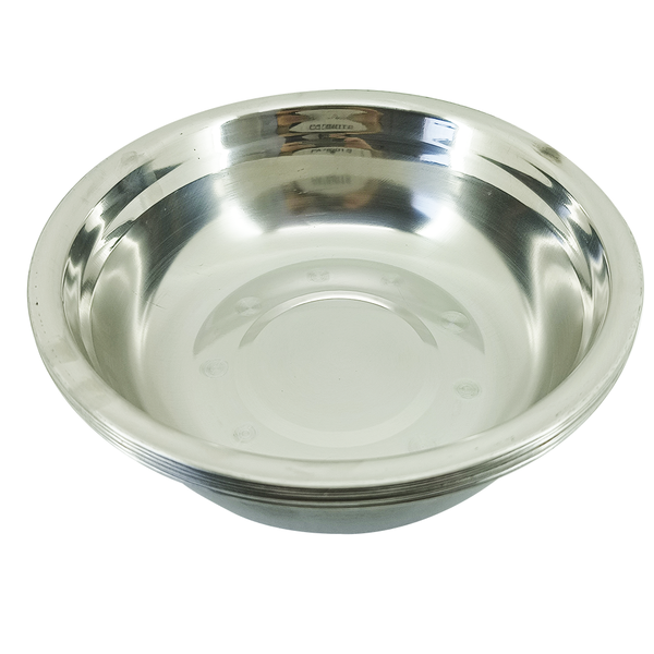 Kit 6x Tigela Redonda Cumbuca Em Aço Inox 23cm