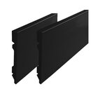 Kit 7,2m Linear Rodapé De Poliestireno Liso 15cmx2,40m Preto
