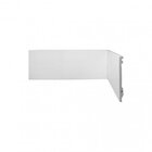 Kit 72m Linear Rodapé De Poliestireno Liso 10cmx15mm Branco