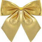 Kit 75 Enfeite Árvore Natal Laço Lacinho Dourado 9cm