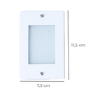 Kit 7 Balizador De Embutir Escada Parede Branco 4x2 Alumínio