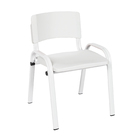 Kit 7 Cadeira Iso Infantil Creche, Escola Base Branco Branco