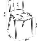Kit 7 Cadeira Iso Infantil Creche, Escola Base Cinza Branco
