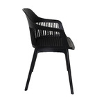 Kit 7 Cadeiras Polipropileno Marcela Montreal Preta Para Sala