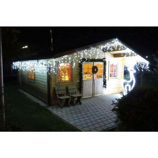 Kit 7 Cascata 400 Leds 10 Metros Luz Branca Fixa - 110v