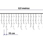 Kit 7 Cascata 400 Leds 10m C/ 8 Funções Branco Frio C/ Fio Br