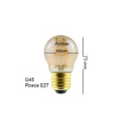 Kit 7 Lâmpada Led Filamento G45 2w 2200k Retrô Vintage Delis