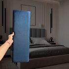 Kit 7 Módulos Estofados Cabeceira Cama Casal 20x60cm Azul