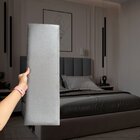 Kit 7 Módulos Estofados Cabeceira Cama Casal 20x60cm Cinza