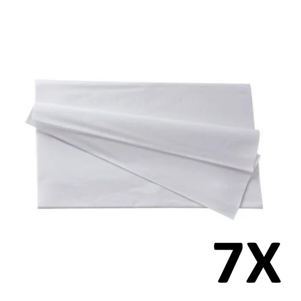 Kit 7 Panos De Limpeza Multiuso Reutilizável 30x40cm Branco