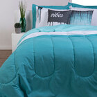 Kit 7 Peças Edredom Queen Linho Hipercal 400 Fios Verde